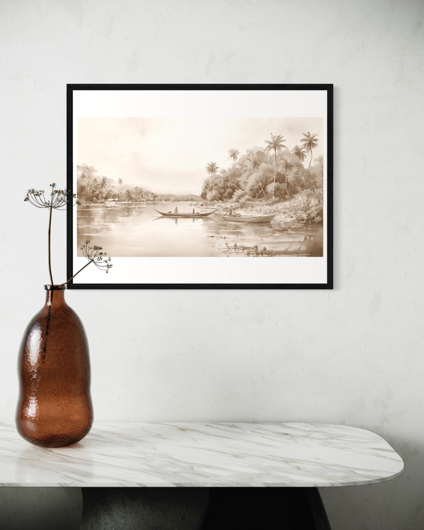 Ichamati River, Bangladesh | Watercolor Fine Art Giclée Print - Marble Lotus - Shop Isomati River, Bangladesh Artwork at Marble Lotus