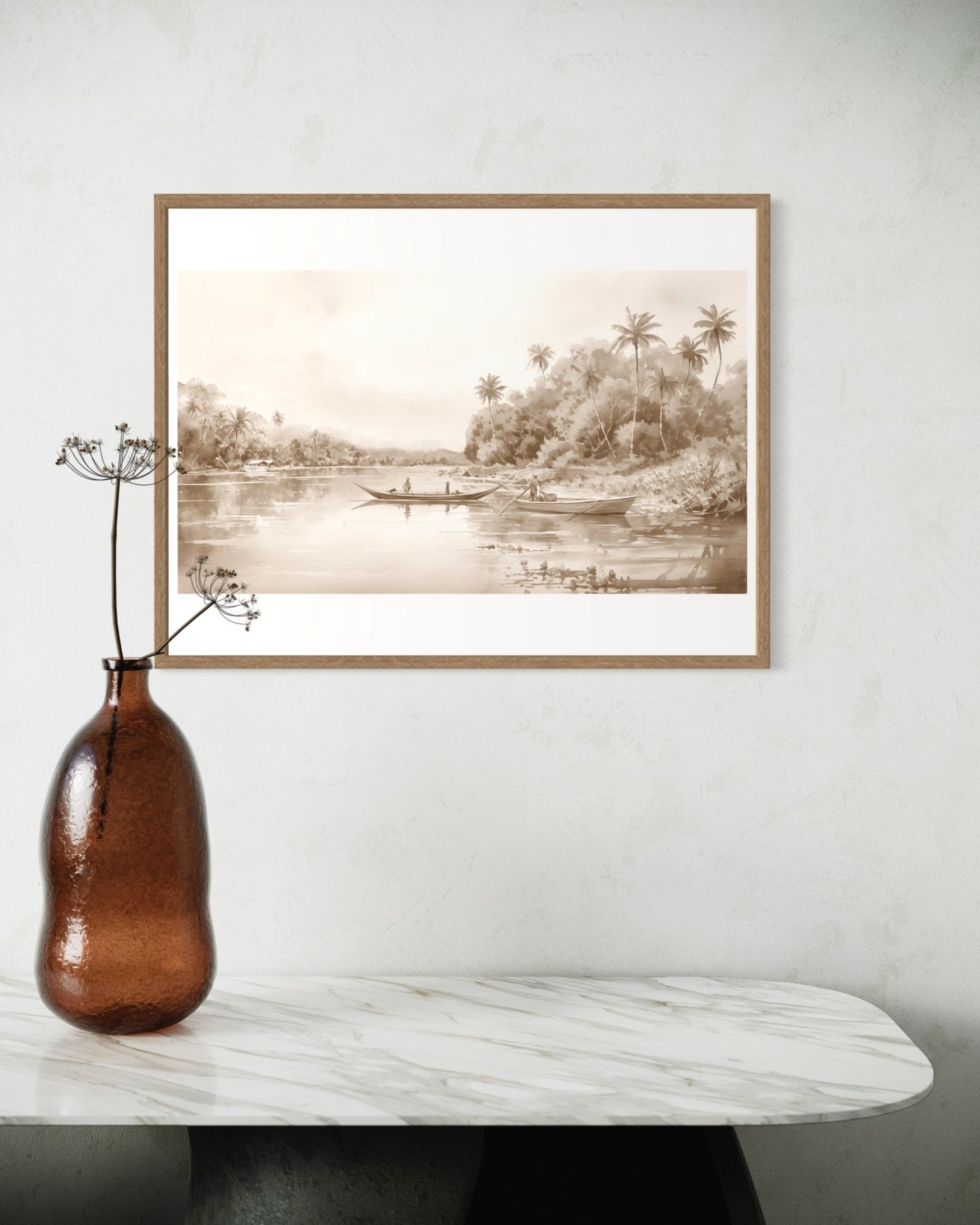 Ichamati River, Bangladesh | Watercolor Fine Art Giclée Print - Marble Lotus - Shop Isomati River, Bangladesh Artwork from Marble Lotus