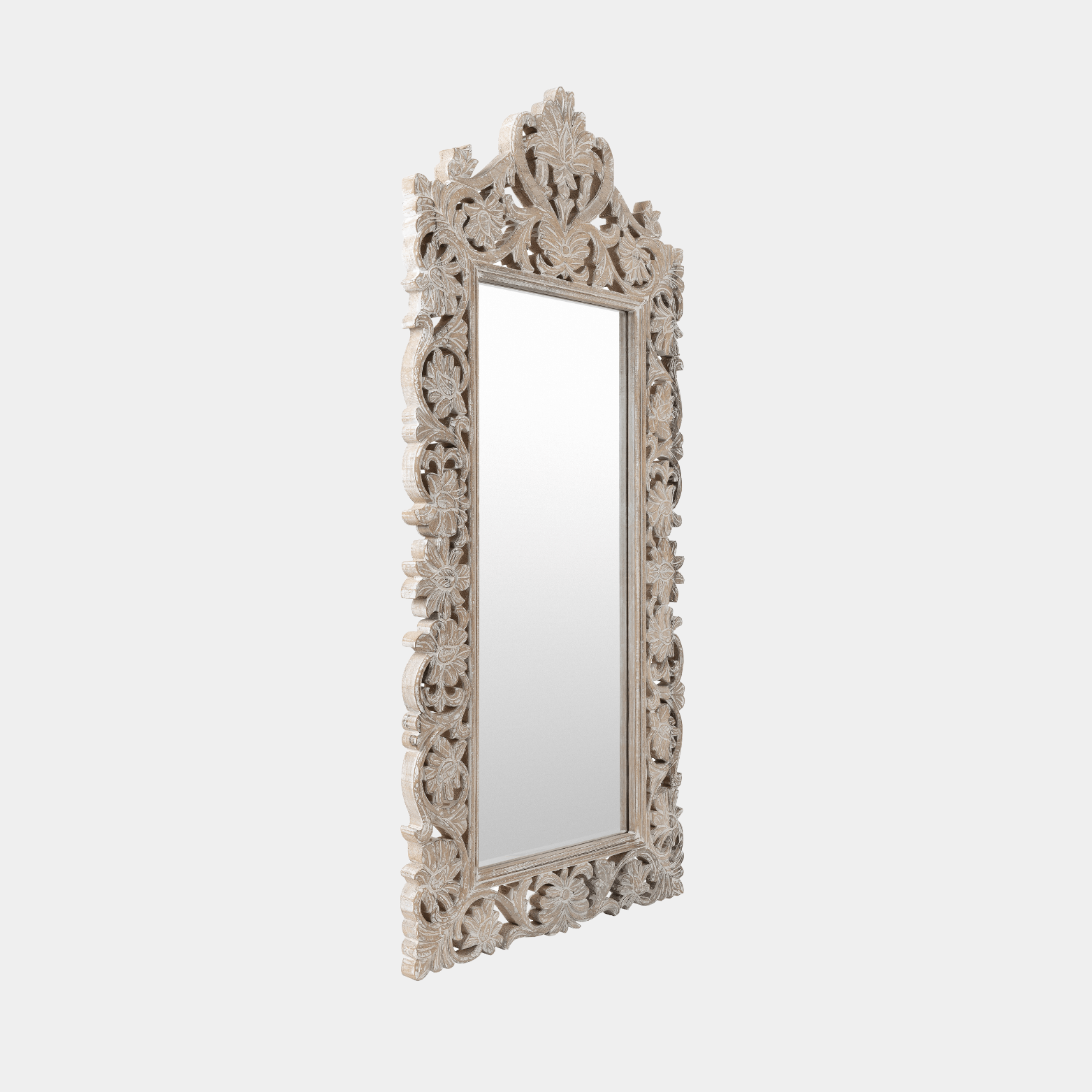 Indian Wood Hand Carved Mirror - Marble Lotus - Buy Indian Wood Hand Carved Mirror today | Marble Lotus