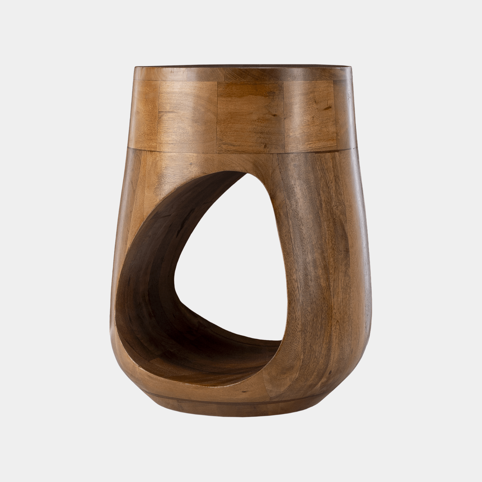 Isiri Brown Mango Wood Side Table - Marble Lotus - Isiri Brown Mango Wood Side Table.