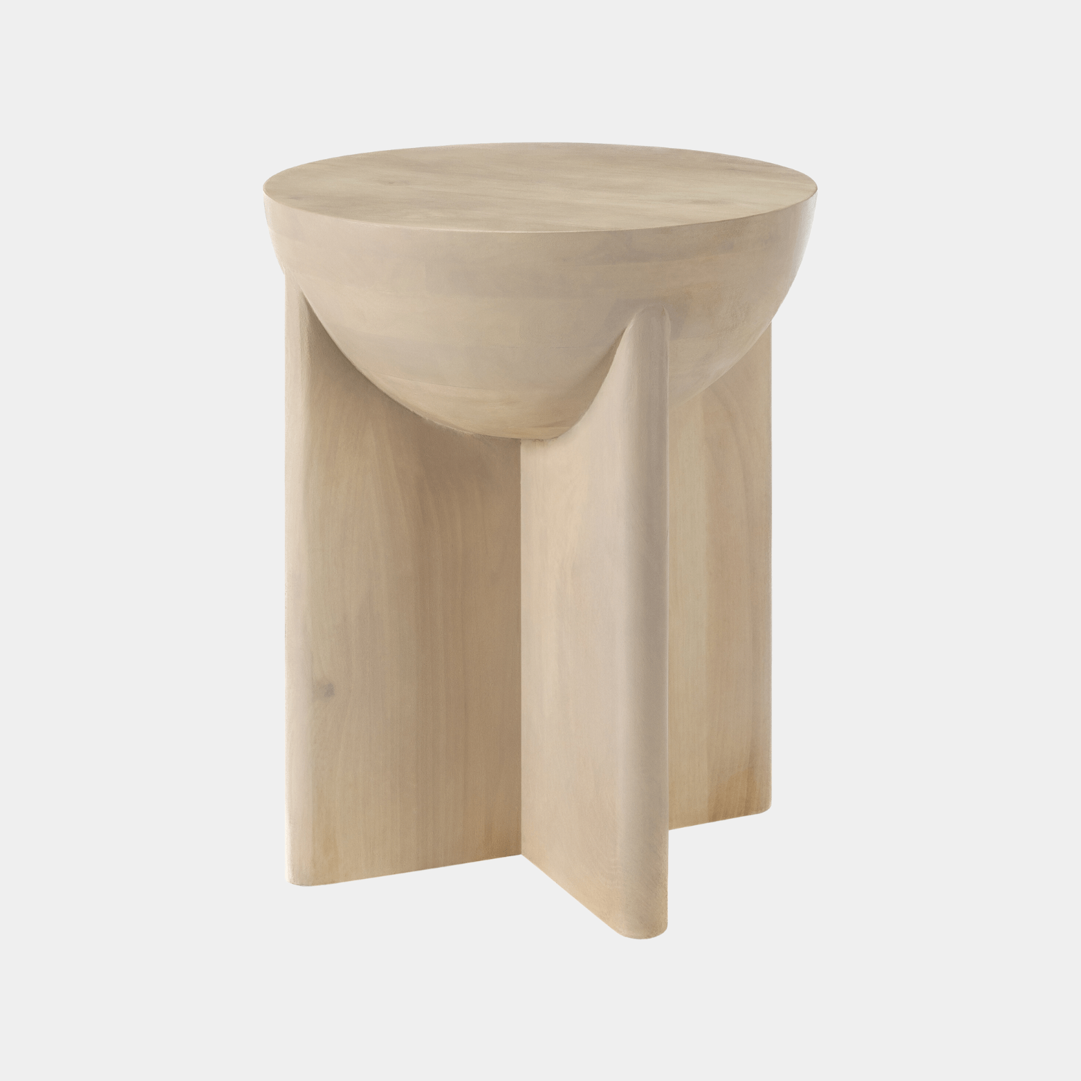 Ivory Mango Wood Side Table - Marble Lotus - Ivory Mango Wood Side Table. Buy today |