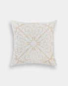 Ivory Suzani Pillow Cover Foliage 18x18" - Marble Lotus - Suzani Pillow | Ivory Pillow Cover Foliage 18x18" | Made in Jaipur