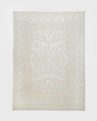 Ivory Suzani Tapestry Throw 60x90" - Marble Lotus - Suzani Throw | Ivory Tapestry Throw 60x90