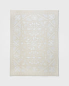 Ivory Suzani Tapestry Throw 60x90" - Marble Lotus - White Suzani Tapestry Throw (60x90). Shop now