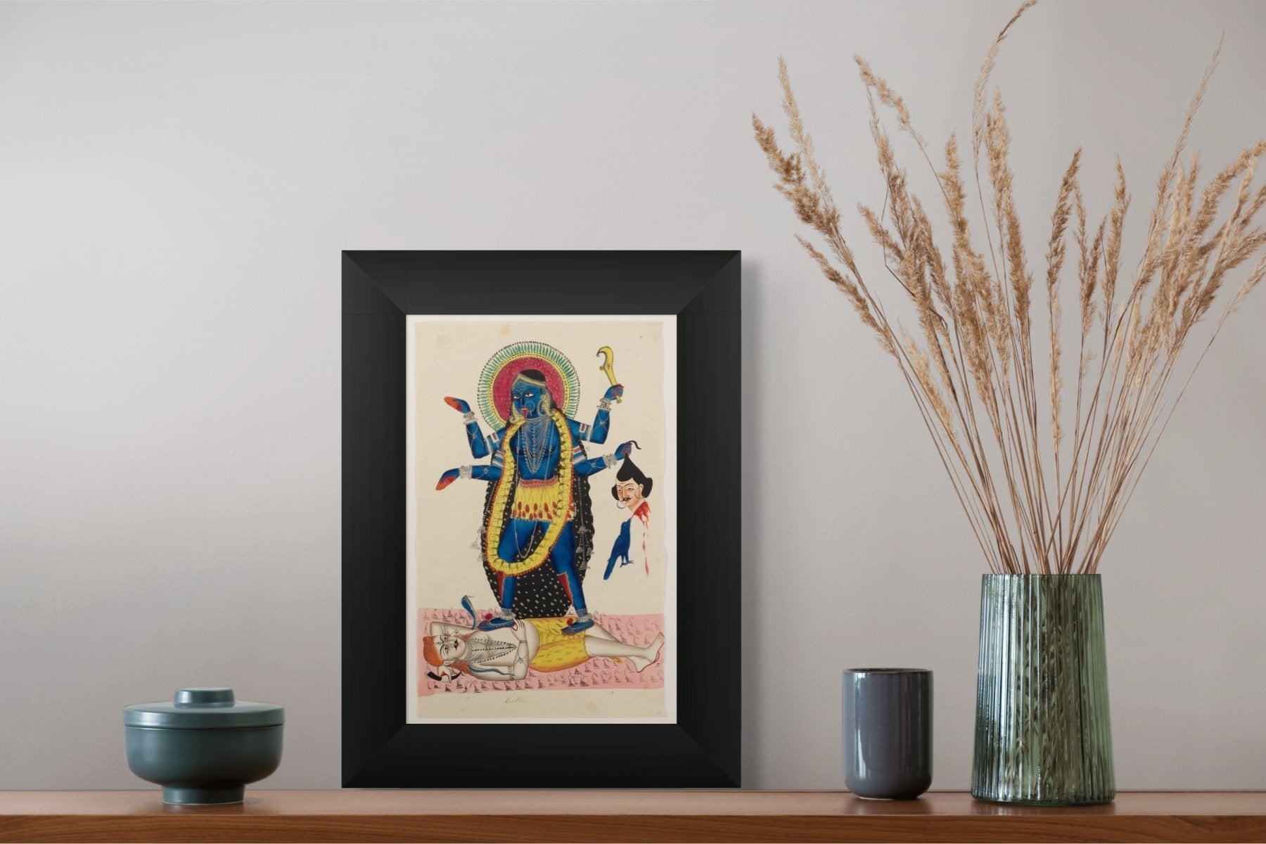 Kali Trampling Upon Shiva Print - Marble Lotus - Order Kali Trampling Upon Shiva Artwork | Marble Lotus