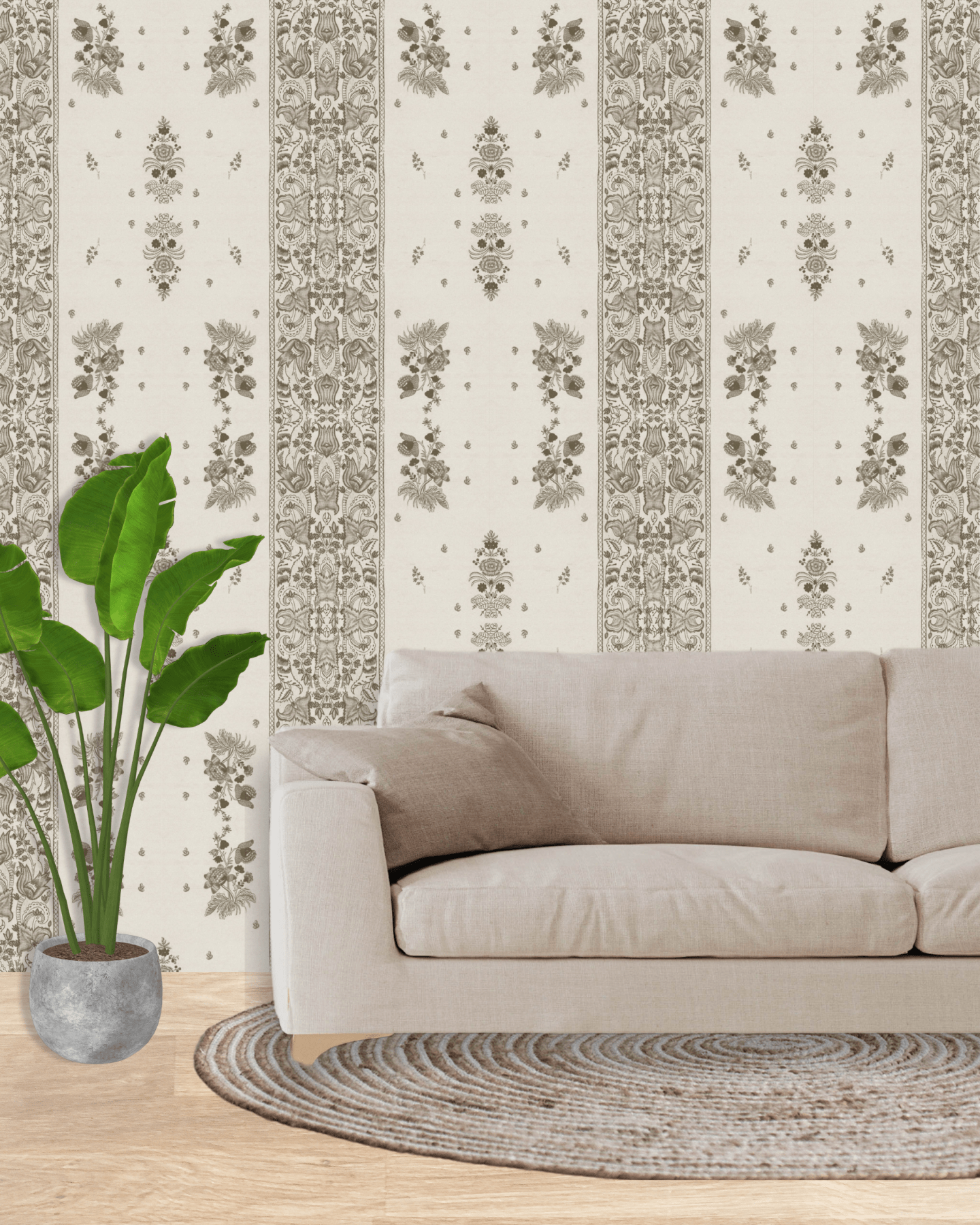 KOROND FLORAL Dune Wallpaper - Marble Lotus - Korond Floral Dune Wallpaper