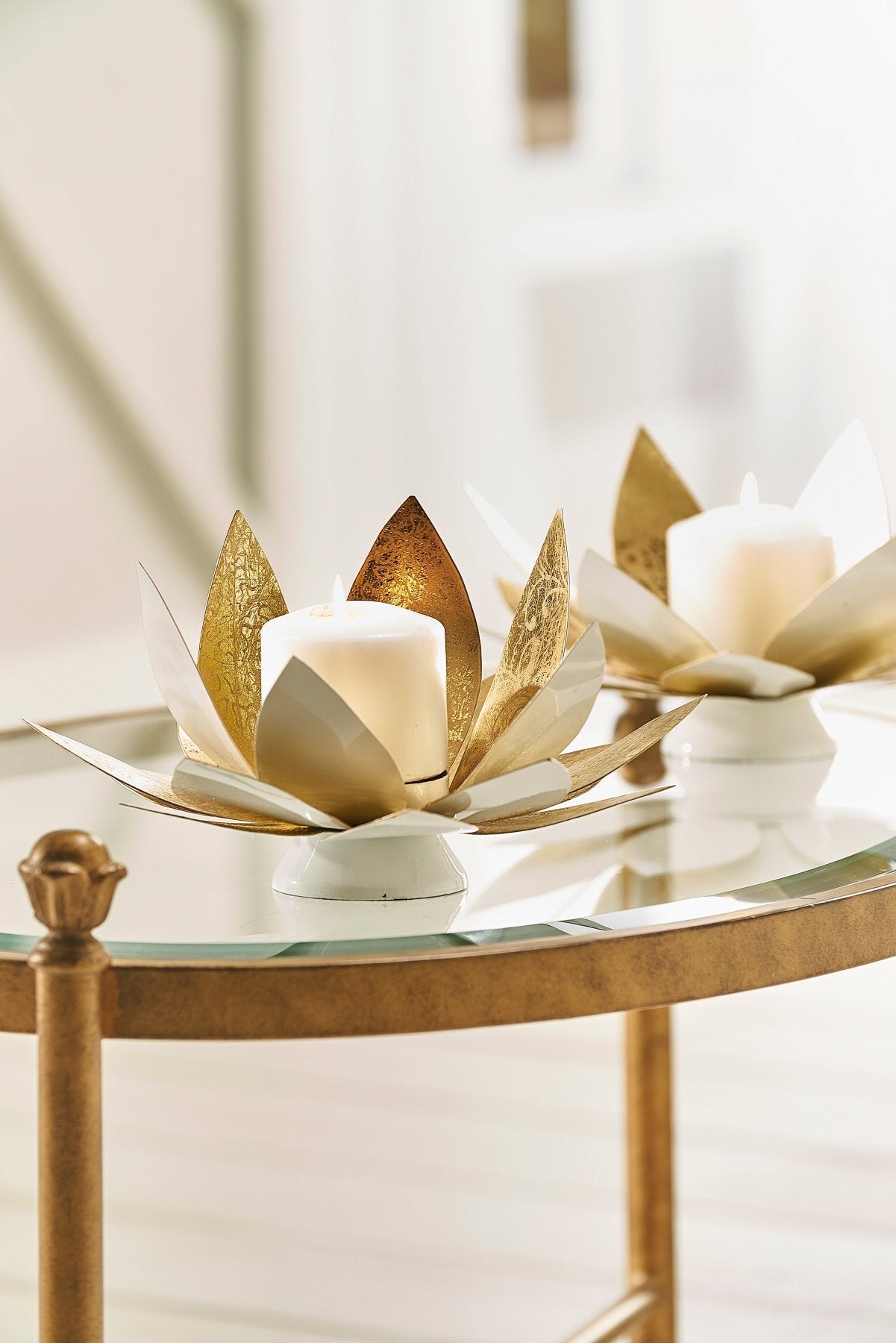 Lotus Candleholders - Marble Lotus - Lotus Candleholders