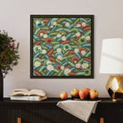 Lotuses and Colorful Lilypads - Marble Lotus - Pichwai Painting | Lotuses and Colorful Lillypads | Modern Home