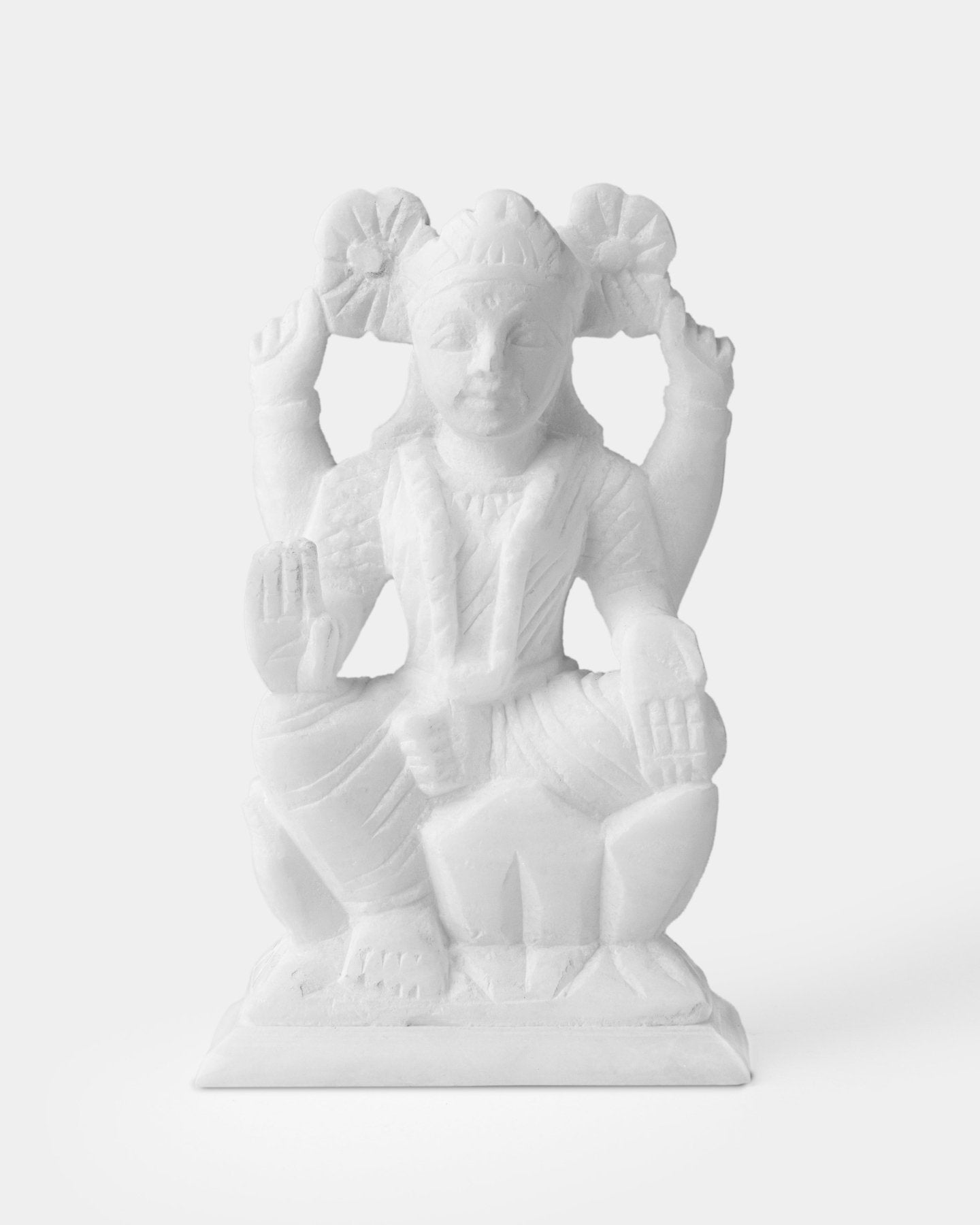 Marble Laxmi Statue - Marble Lotus - Marble Laxmi Statue