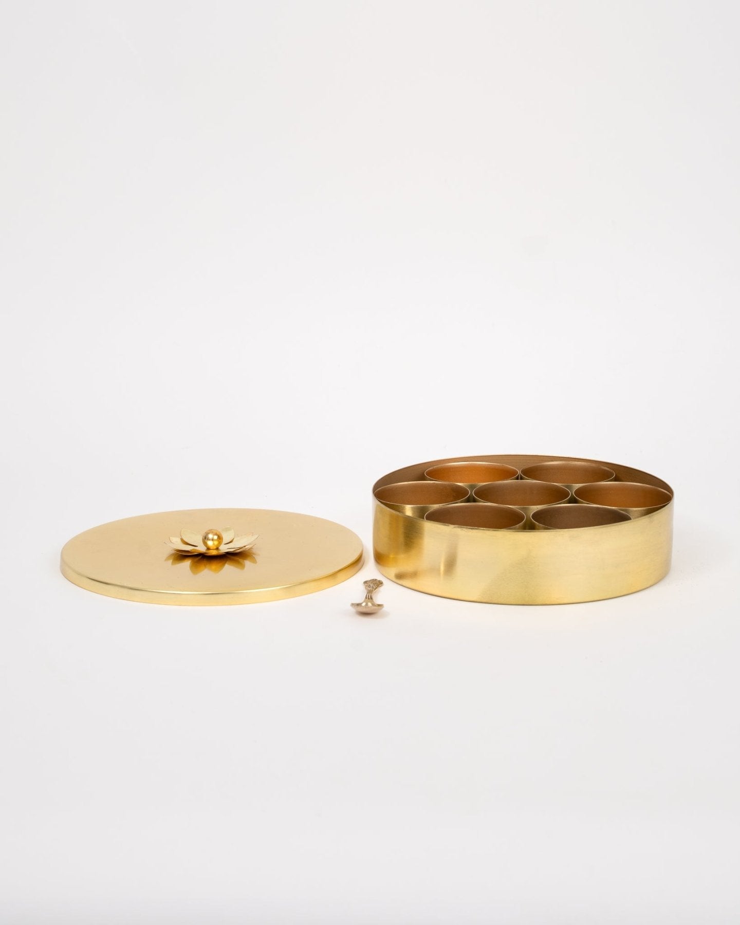 Masala Dabba - Marble Lotus - Buy Brass Masala Dabba | Marble Lotus