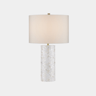 Meraki Mother - of - Pearl Table Lamp - Marble Lotus - Meraki Mother of Pearl Table Lamp