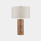 Meraki Wood Table Lamp - Marble Lotus - Stylish Meraki Wood Table Lamp