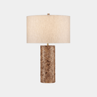 Meraki Wood Table Lamp - Marble Lotus - Meraki Wood Table Lamp