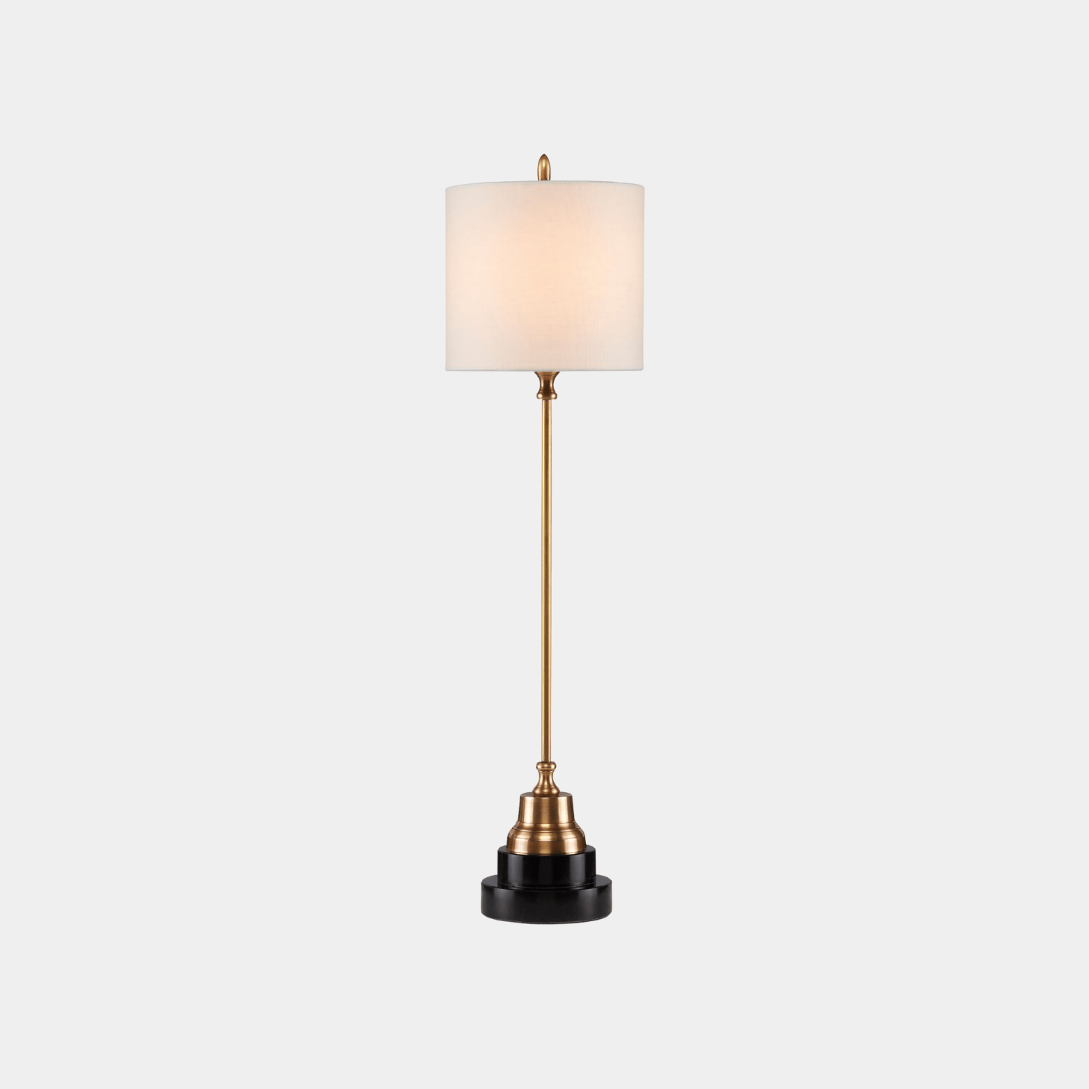 Messenger Brass Table Lamp - Marble Lotus - Messenger Brass Table Lamp