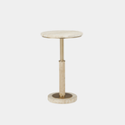 Miles Travertine Accent Table - Marble Lotus - Miles Unique Travertine Accent Table