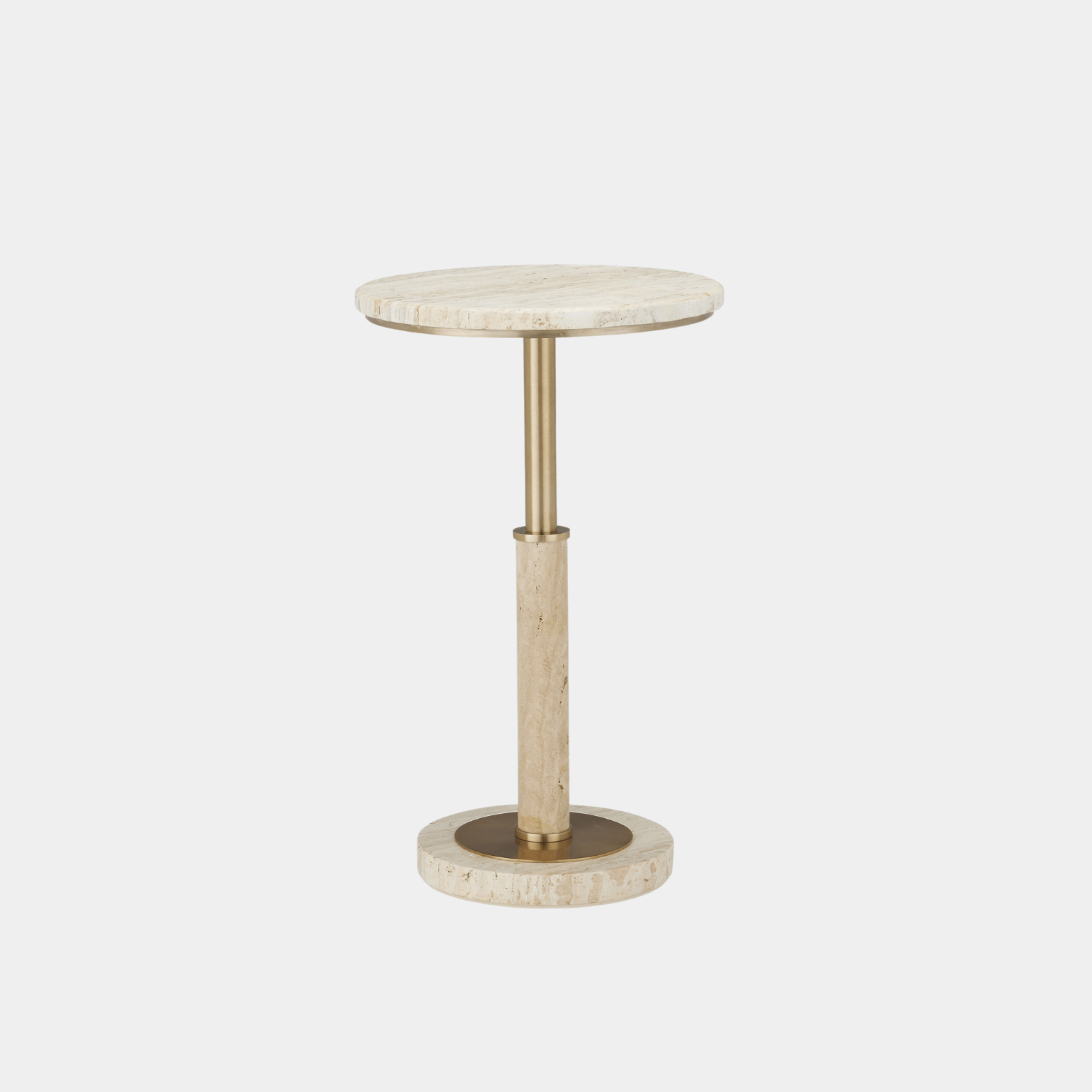 Miles Travertine Accent Table - Marble Lotus - Miles Unique Travertine Accent Table