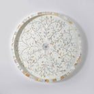 Mother Of Pearl Inlay Tray - Marble Lotus - Mother of Pearl Inlay Tray