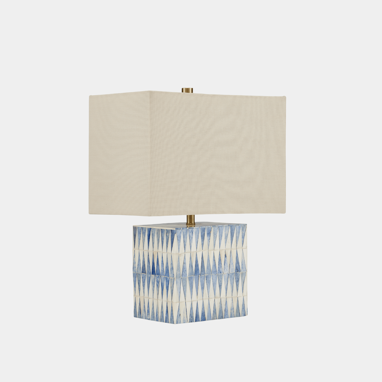 Nadene Blue & White Table Lamp - Marble Lotus - Nadene Blue & White Stylish Table Lamp