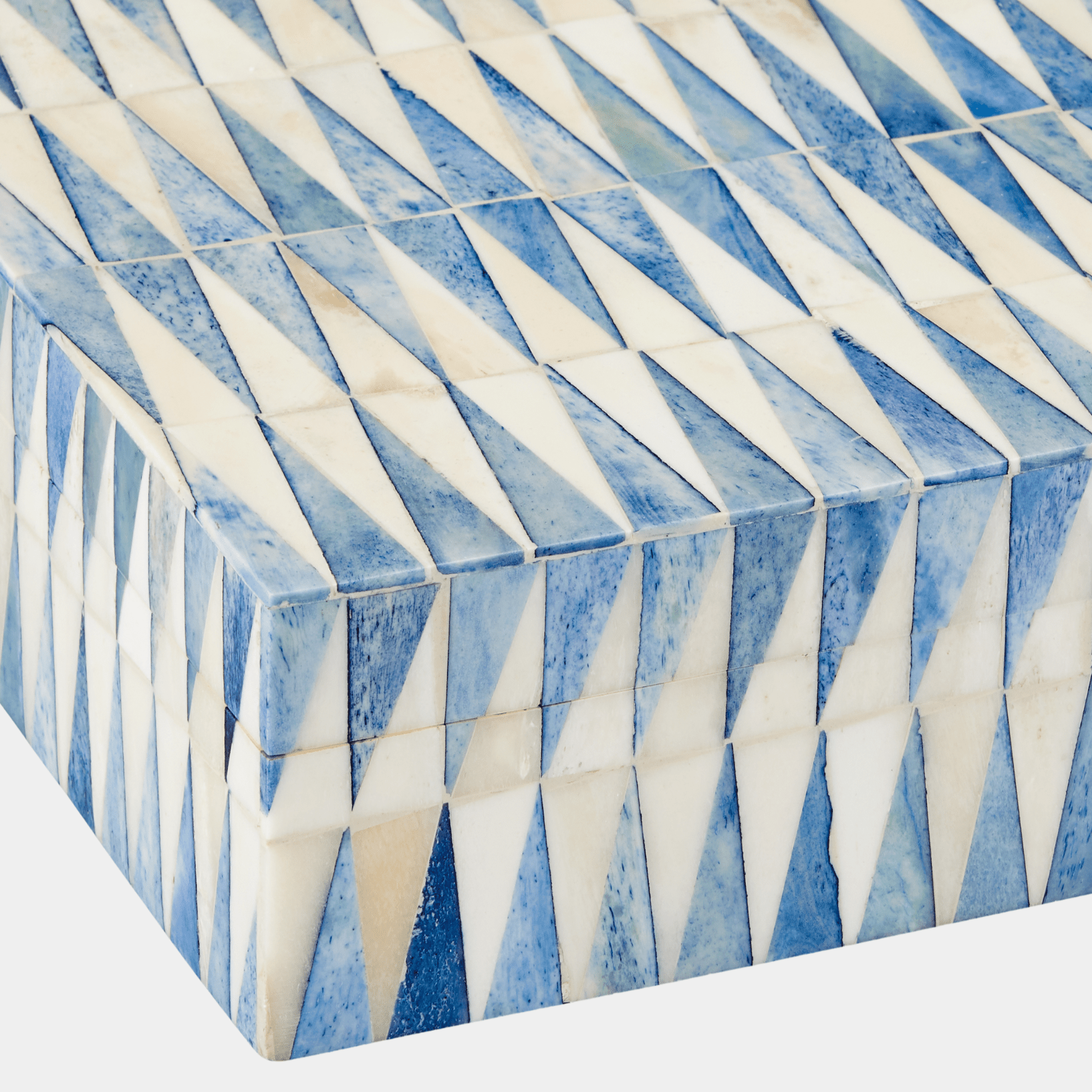 Nadene Box Set of 2 - Marble Lotus - Blue and Ivory Nadene Box Set of 2