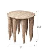 Naga Natural Side Table - Marble Lotus - Naga Natural Side Table