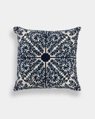 Navy Suzani Pillow Cover Foliage 18x18" - Marble Lotus - Suzani Pillow | Blue Pillow Cover Foliage 18x18" | Made in Jaipur