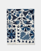 Navy Suzani Tapestry Throw 60x90" - Marble Lotus - Suzani Throw | Blue Tapestry Throw 60x90"