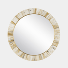 Niva Round Mirror - Marble Lotus - Niva Round Mirror