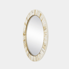 Niva Round Mirror - Marble Lotus - Niva Round Mirror