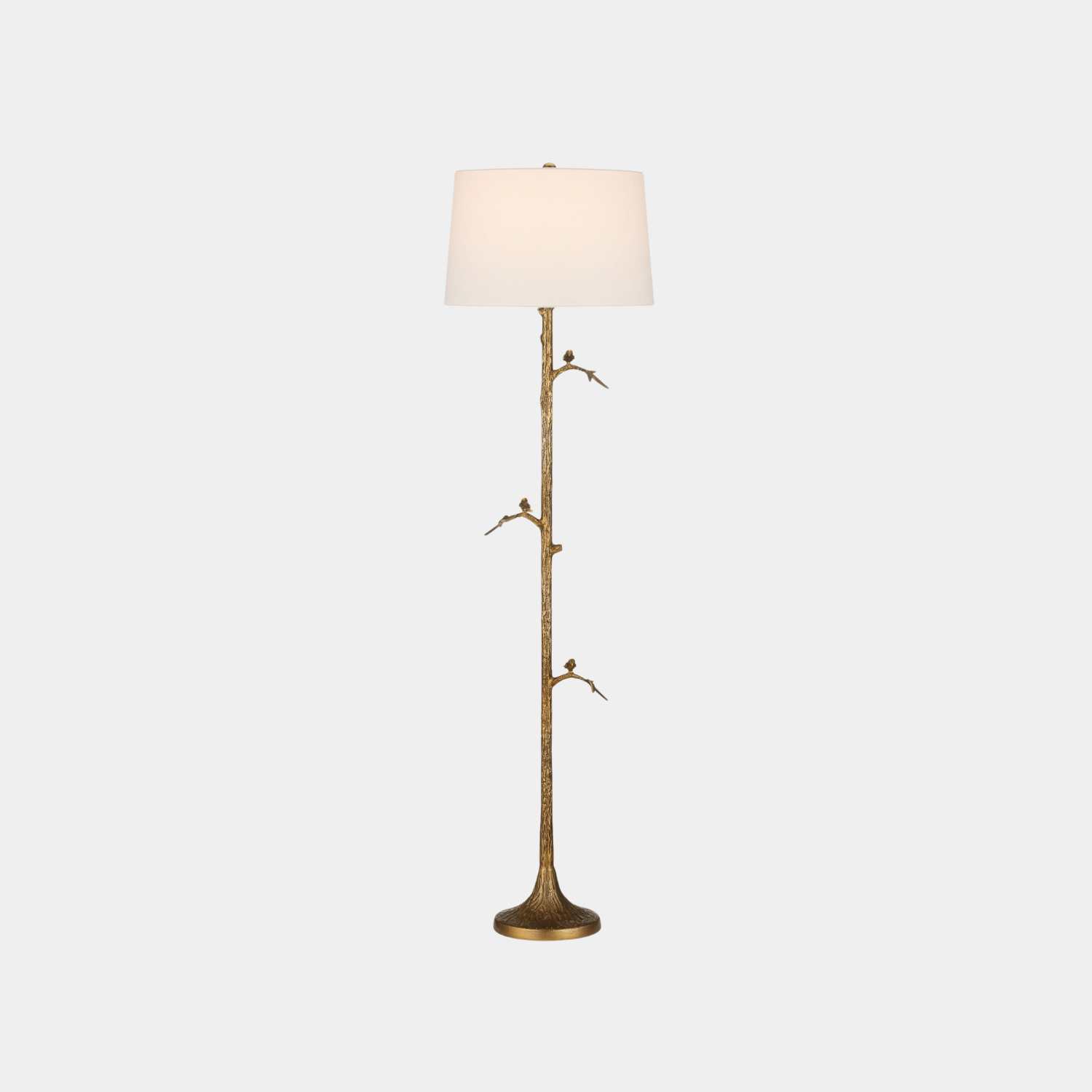 Piaf Brass Floor Lamp - Marble Lotus - Piaf Brass Floor Lamp