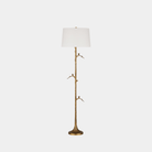 Piaf Brass Floor Lamp - Marble Lotus - Piaf Brass Floor Lamp