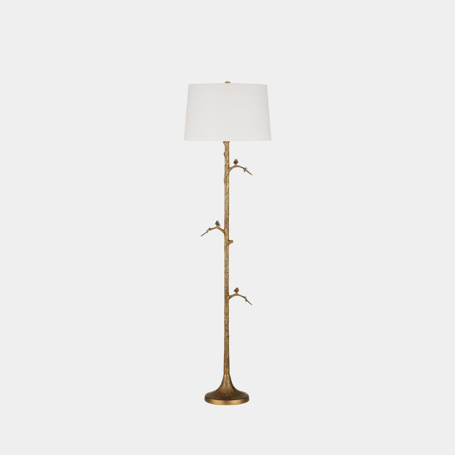 Piaf Brass Floor Lamp - Marble Lotus - Piaf Brass Floor Lamp