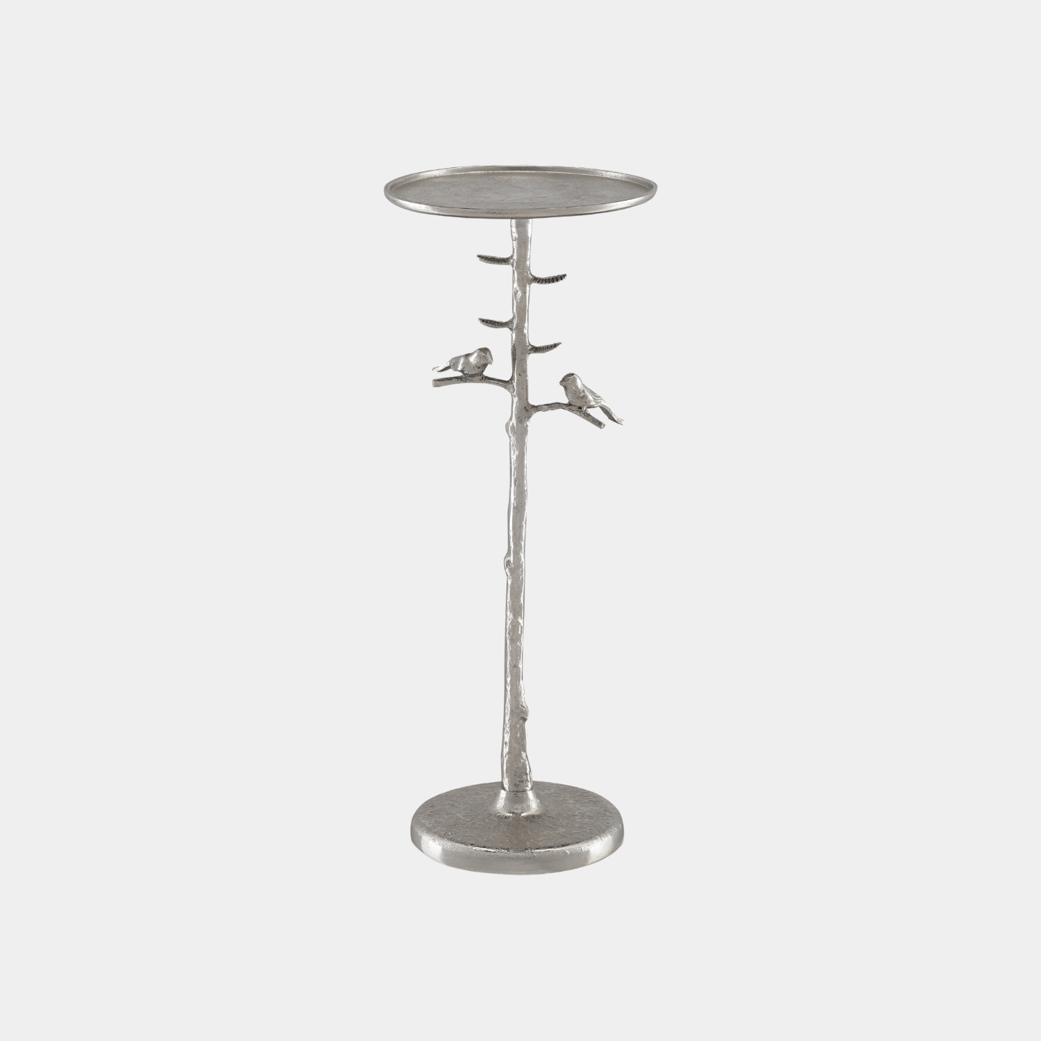 Piaf Silver Drinks Table - Marble Lotus - Piaf Silver Drinks Table