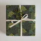 Pichwai Wrapping Paper - Green Jungle - Marble Lotus - Wrapping Paper Sheets