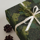 Pichwai Wrapping Paper - Green Jungle - Marble Lotus - Wrapping Paper Sheets