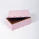 Pink Wooden Inlay Box (Set of 2) - Marble Lotus - Pink Wooden Inlay Box Set of 2