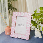 Pink Wooden Inlay Frame - Marble Lotus - Pink Wooden Inlay Frame