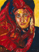 Rajasthani Woman in a Red Veil - Marble Lotus - Rajasthani Woman in a Red Veil