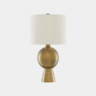 Rami Brass Table Lamp - Marble Lotus - Rami Brass Table Lamp