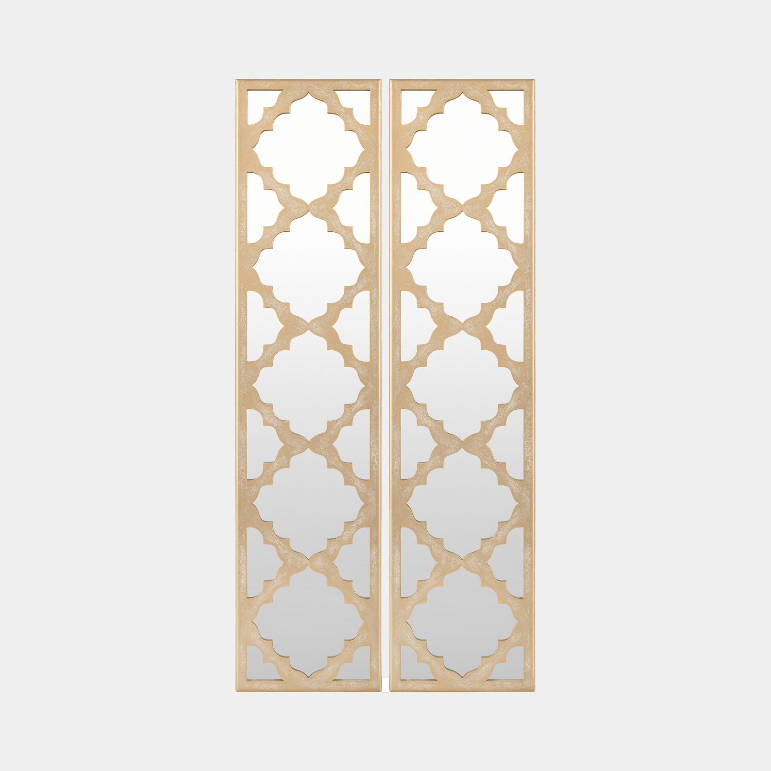 Regal Gold Panel Mirror - Marble Lotus - Regal Gold Panel Mirror