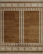 Riviera Brown Handmade Rug - Marble Lotus - Riviera Brown Handmade Rug