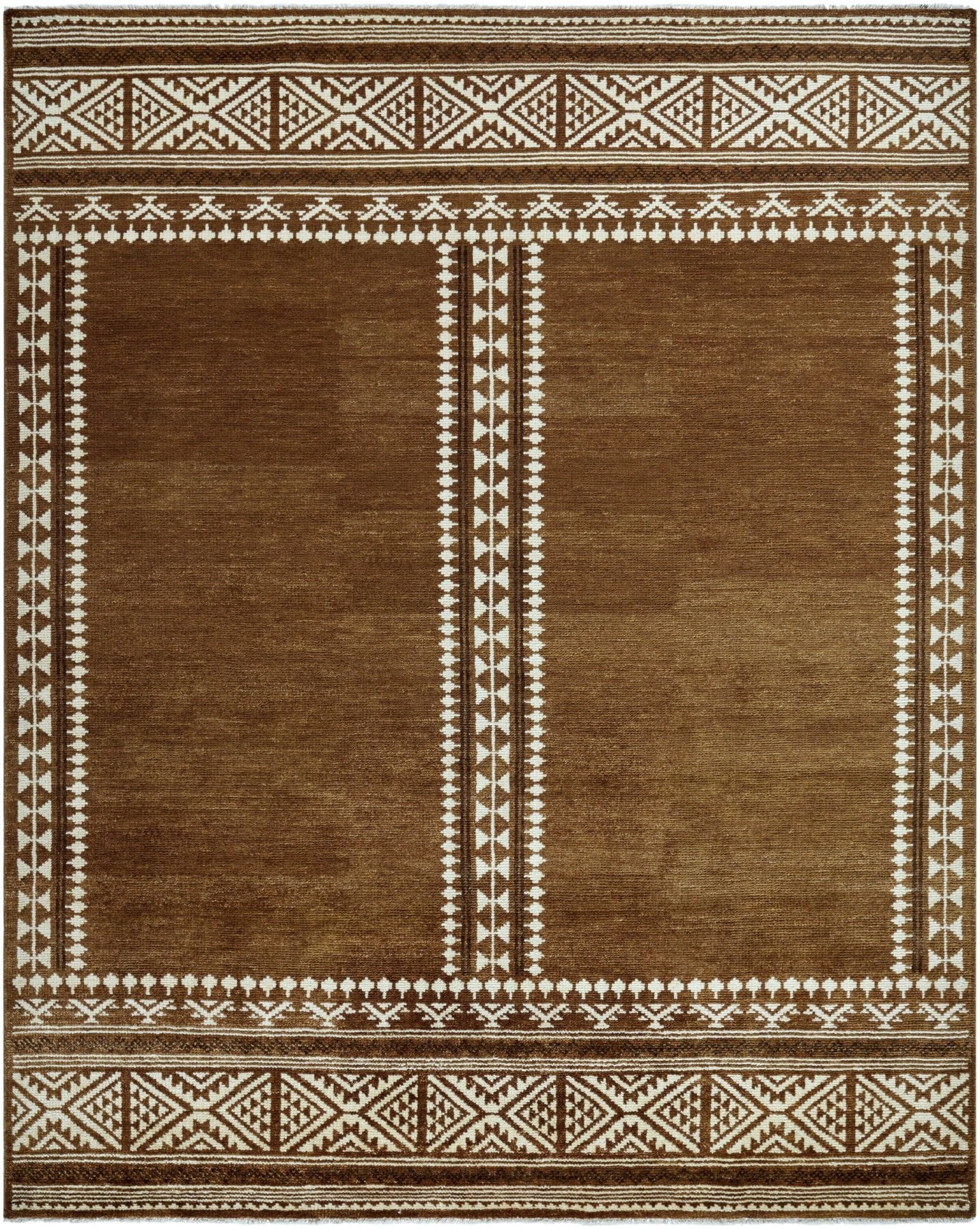 Riviera Brown Handmade Rug - Marble Lotus - Riviera Brown Handmade Rug