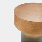 Russula Gold Oak Side Table - Marble Lotus - Russula Gold Oak Side Table