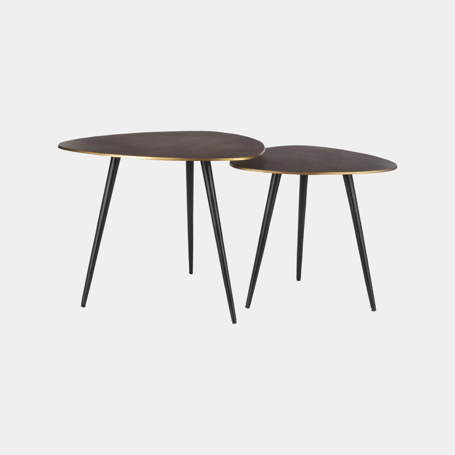 Sauska Modern Gold and Black Table - Marble Lotus - Sauska Modern Gold and Black Table