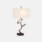 Shadows Brass Table Lamp - Marble Lotus - Shadows Brass Marble Lamp