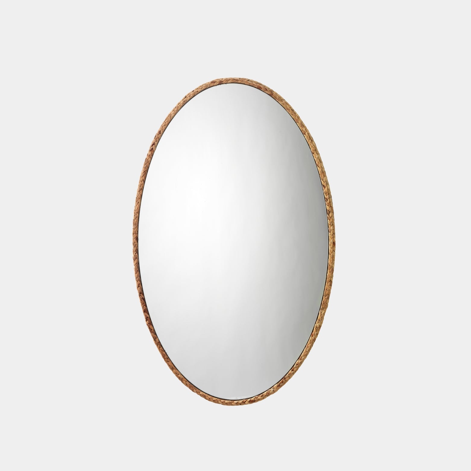 Sparrow Braided Oval Mirror - Marble Lotus - Braided Oval Mirror