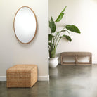 Sparrow Braided Oval Mirror - Marble Lotus - Braided Oval Mirror