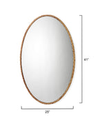 Sparrow Braided Oval Mirror - Marble Lotus - Braided Oval Mirror