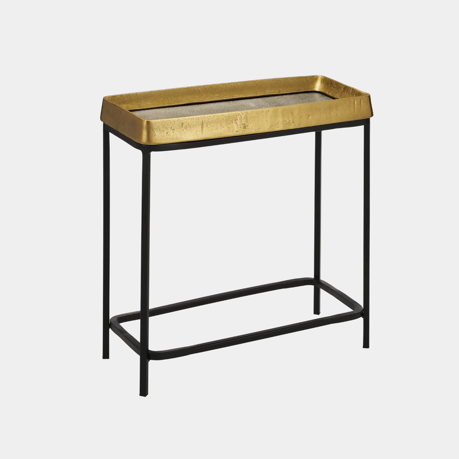 Tanay Brass Side Table - Marble Lotus - Tanay Brass Side Table