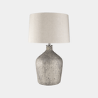 Taupe Distressed Table Lamp - Marble Lotus - Taupe Distressed Table Lamp