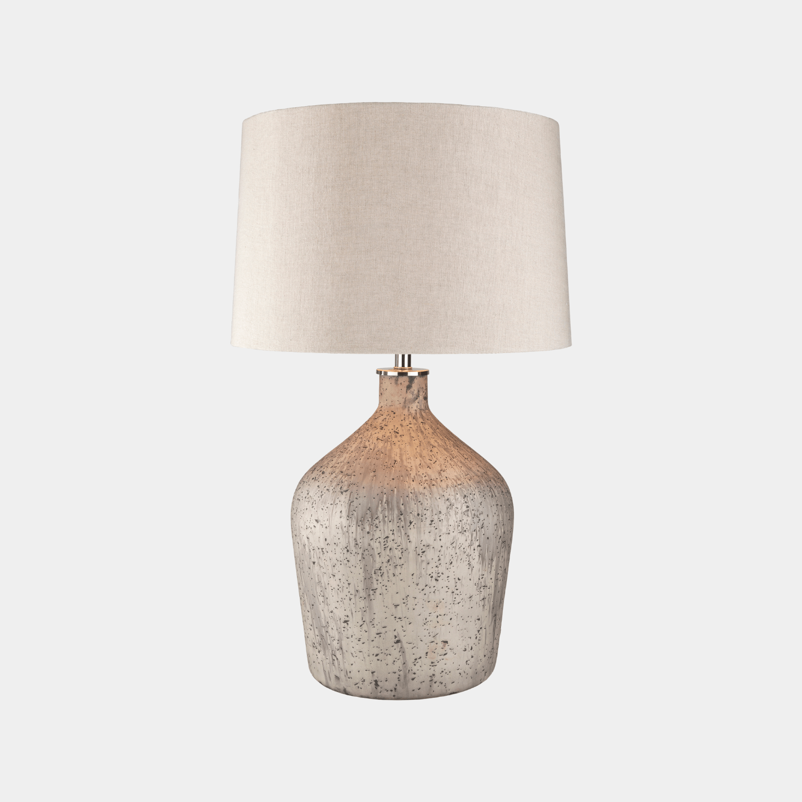 Taupe Distressed Table Lamp - Marble Lotus - Taupe Distressed Table Lamp